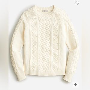 NWT JCrew cozy cable-knit sweater 100% cotton